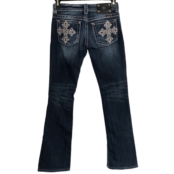 Miss Me Embellished Cross Boot Cut Jeans - Picture 2 of 6